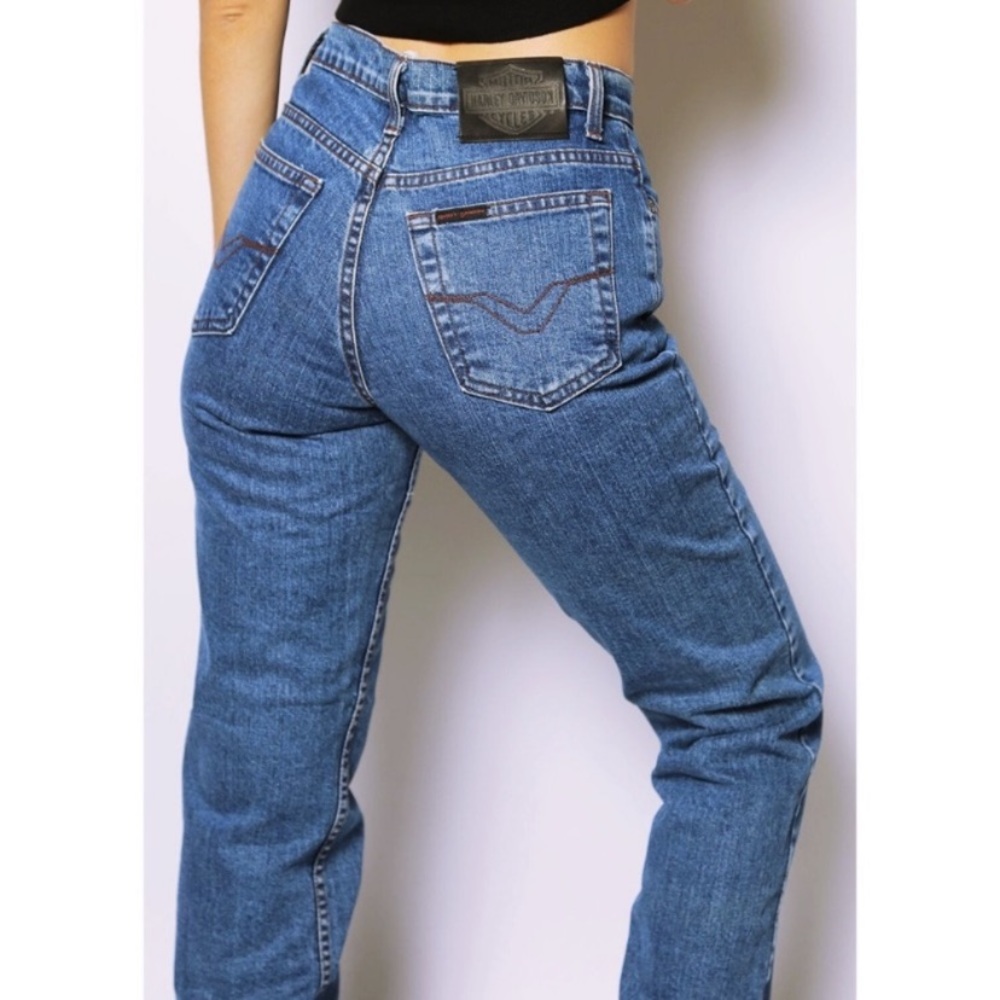 Vintage Harley Davidson Mid Rise Jeans
